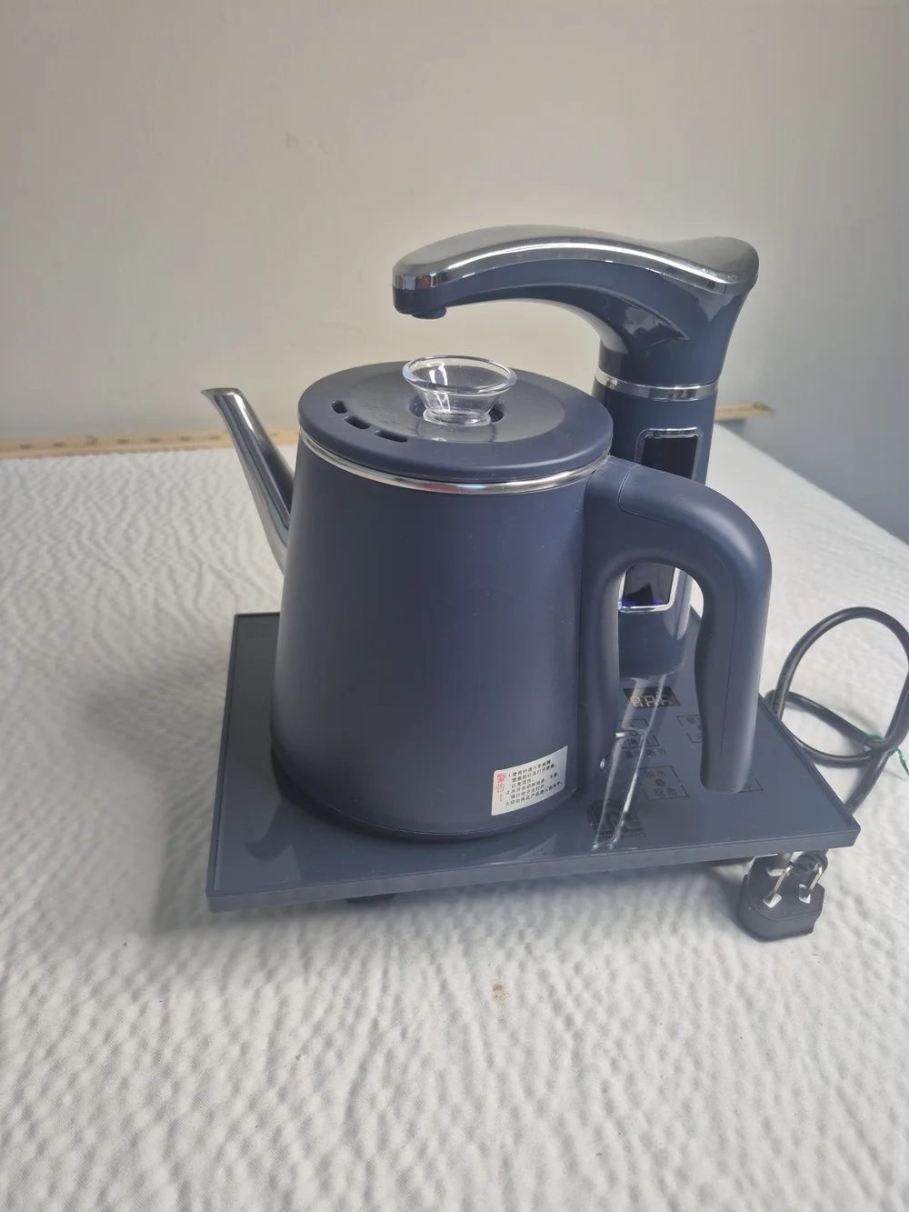Automatic Refilling Electric Kettle And Smart Tea Station, Navy Blue